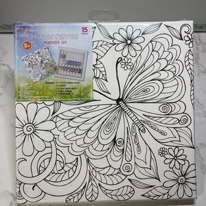 Craftgear Acrylic Painting set, Butterfly design, 11 x 11, 15 pieces, NWT